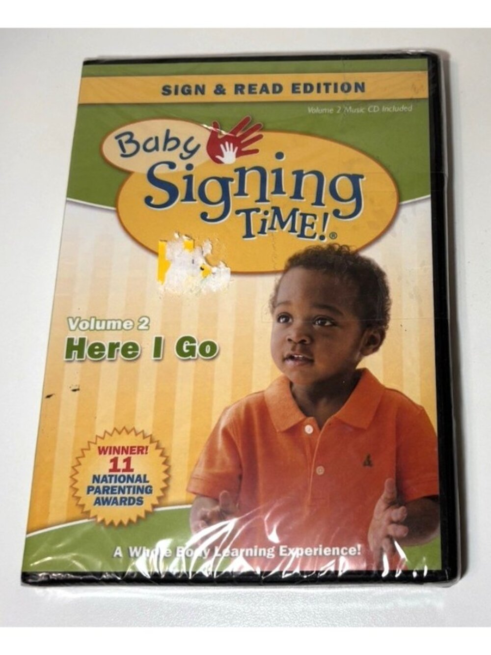 Baby Signing Time Volume 2 Here I Go DVD + Music CD - Sign & Read Edition